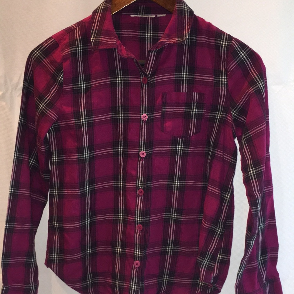 The Children's Place Girl's Plaid Button Down Shirt | Size 10 (Girl)